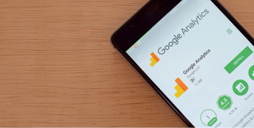 Google Analytics report on a mobile application